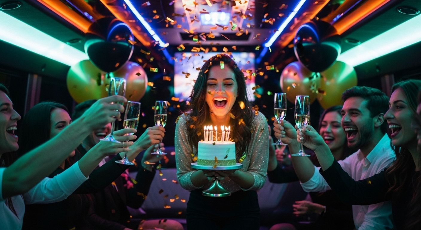 Birthday party bus hire - luxury transport for milestone birthdays, celebrations and special occasions