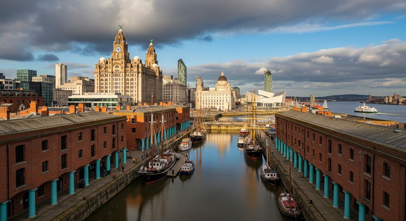 Liverpool party bus hire - luxury transport service for Liverpool waterfront, Albert Dock and nightlife