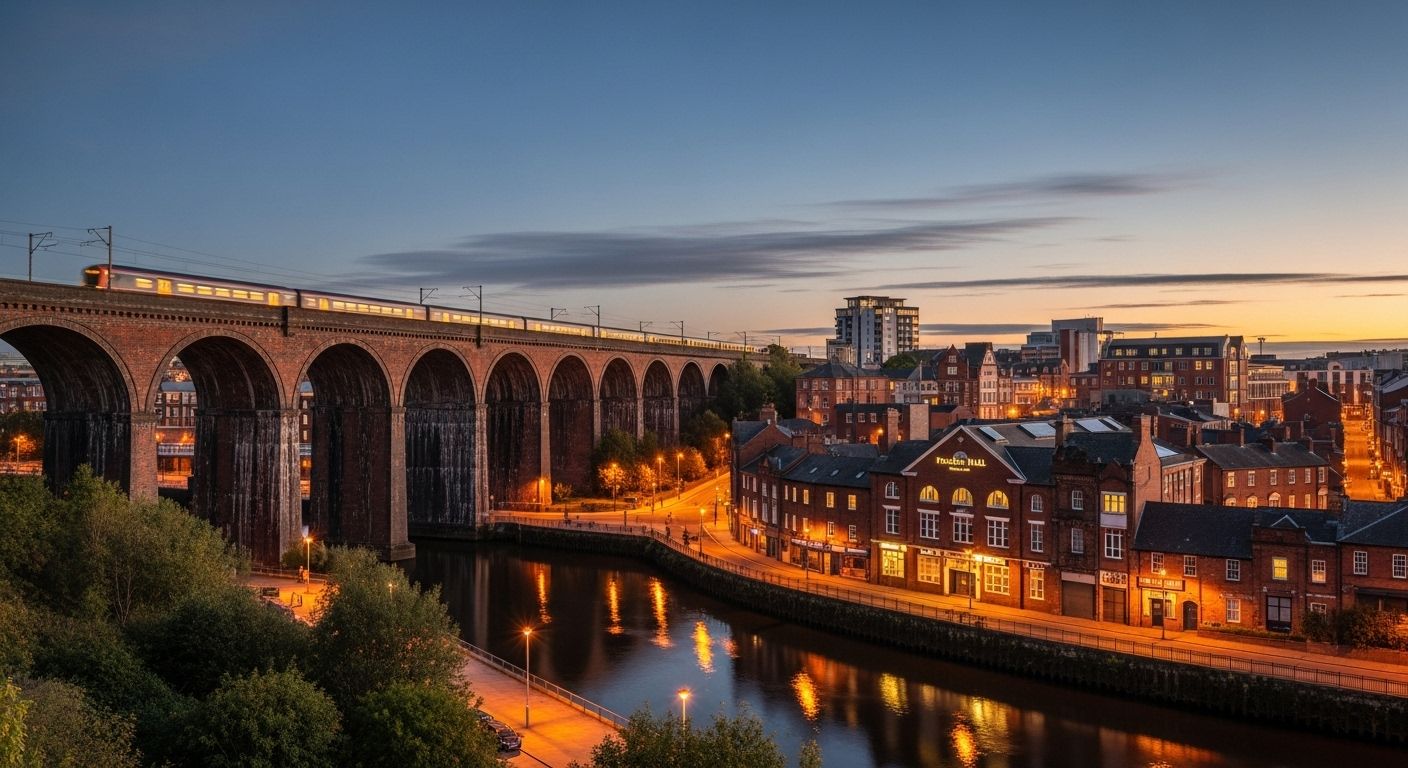 Stockport party bus hire - luxury transport service for Stockport viaduct, town centre and nightlife